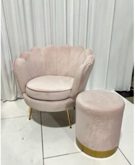 Pink Accent chair/ottoman set