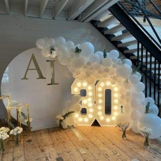 White Acrylic Circle Backdrop